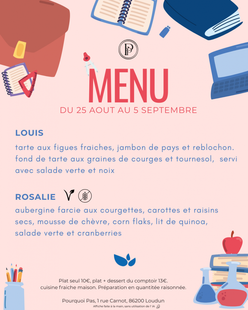 restauration snacking fait maison pourquoi pas loudun eco concept store cake menu seconde main fripe friperie brocante objet décoration vêtement brunch